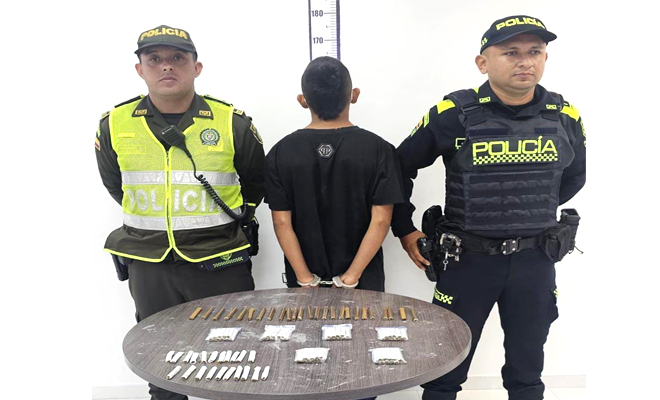 El estupefaciente avaluado en más de $300.000 fue dejado a disposición de la Fiscalía junto a la persona capturada.