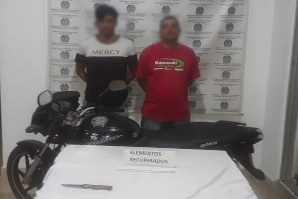En otro procedimiento fue capturado un hombre quien momentos antes hurtó a otra mujer su motocicleta