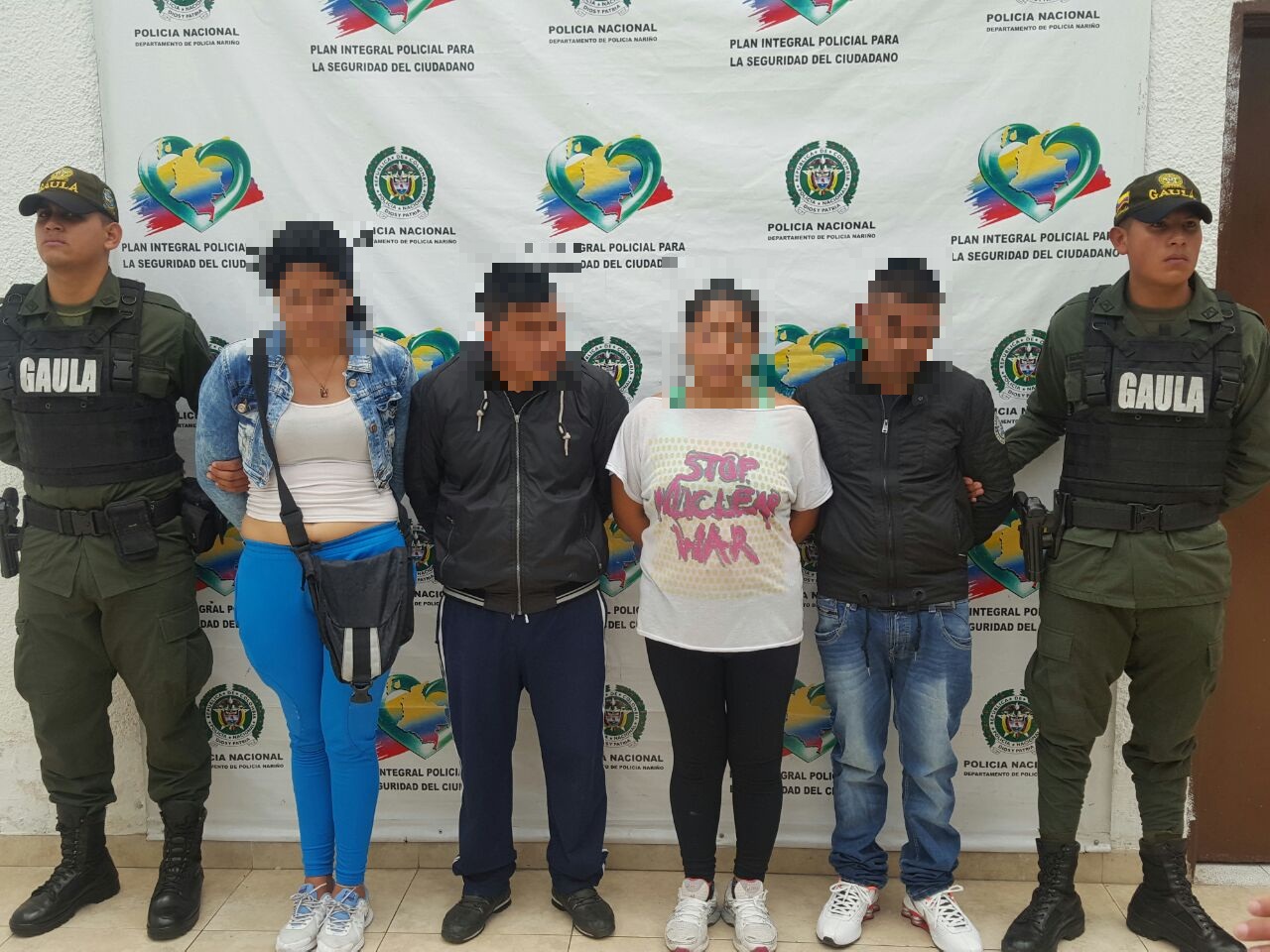 Cuatro personas capturadas por extorsion