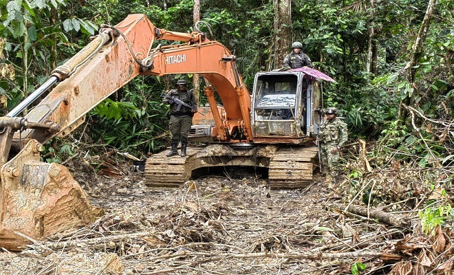 Ejército y Policía propinan contundente golpe a minería ilegal