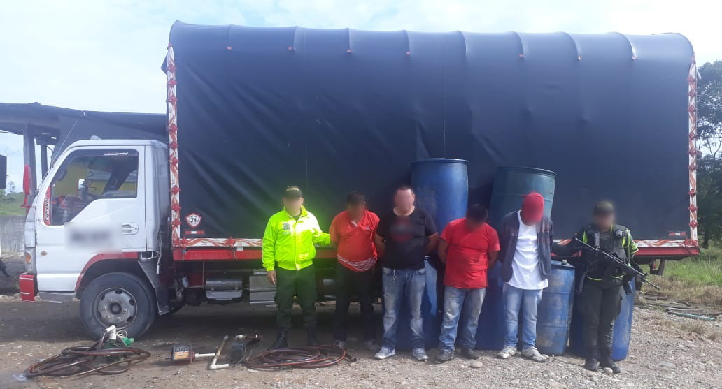 210 galones de combustibles incautados en vías del Putumayo