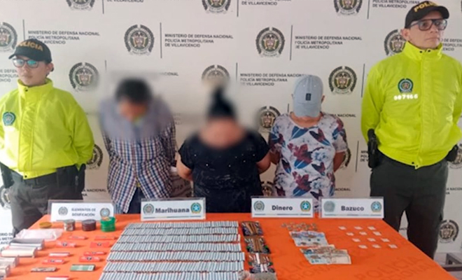 Tres personas fueron capturadas durante el operativo por tráfico, fabricación o porte de estupefacientes, al ser sorprendidos con 399 dosis de sustancias alucinógenas.   Los elementos materiales probatorios y evidencias físicas fueron suficientes para que "Sandra" y "Ninson", principales dinamizadores del microtráfico en este sector, fueran enviados a la cárcel.
