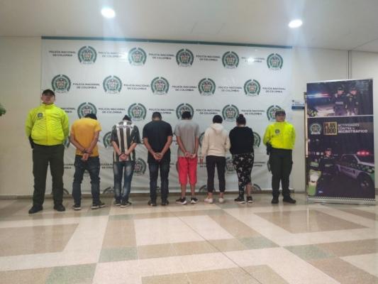 Captura de seis personas con marihuana