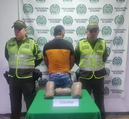 En el municipio de Quimbaya se logra la captura de un hombre con estupefacientes