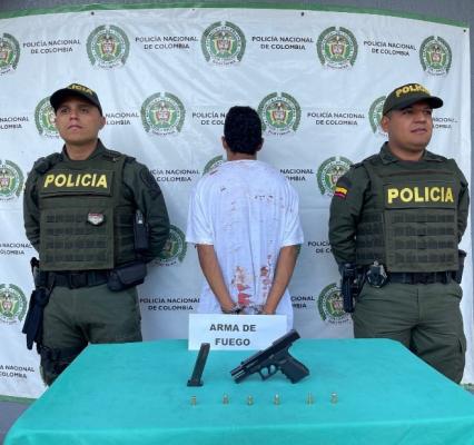 Capturado por porte ilegal de armas de fuego