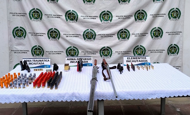 Armas de fuego incautados