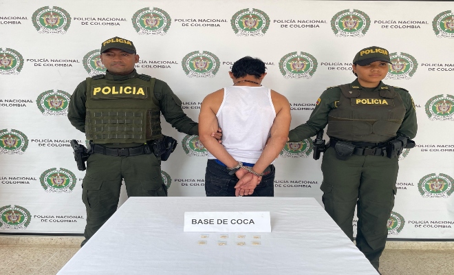 Capturado un hombre en flagrancia por el delito de tráfico, fabricación y porte de estupefacientes en Inírida