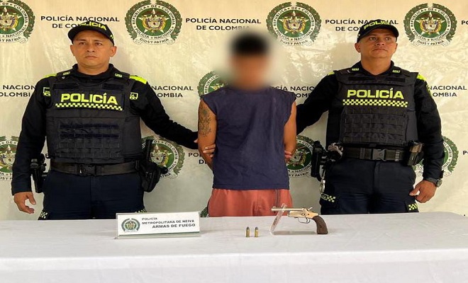 Capturado en Neiva sujeto que manipulaba un arma de fuego sin documentación