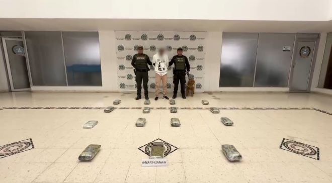 Capturado con 15 kilos de marihuana en el terminal de transportes de Pasto
