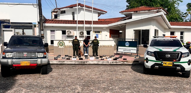 Capturado por estupefacientes Sabana de Torres