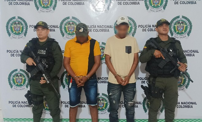 En Bosconia, fueron capturados dos miembros del “Clan del Golfo” por extorsión