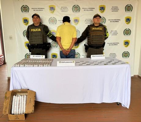 Captura en flagrancia de un ciudadano de 57 años de edad 