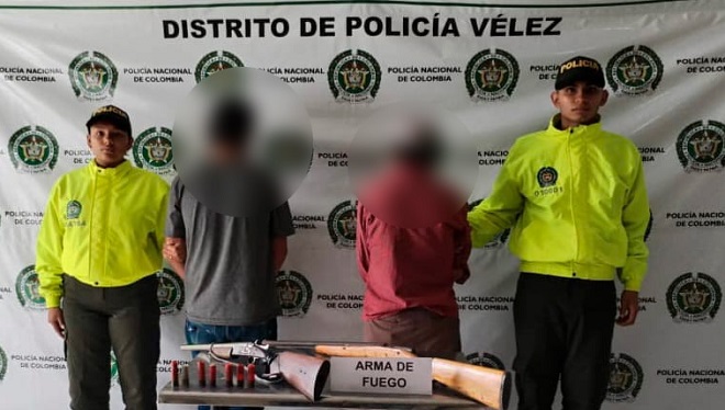 Capturado y arma de fuego incautada