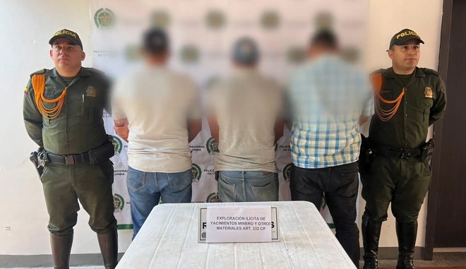Capturados por explotación ilícita de yacimiento minero