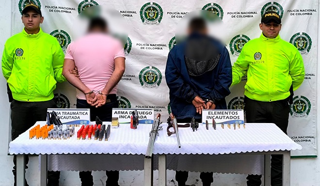 Capturados y elementos incautados