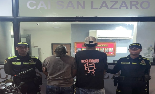 Capturados dos presuntos delincuentes por hurto