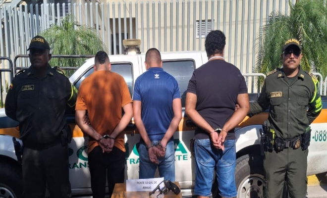 Capturados por el delito de porte ilegal de armas de fuego