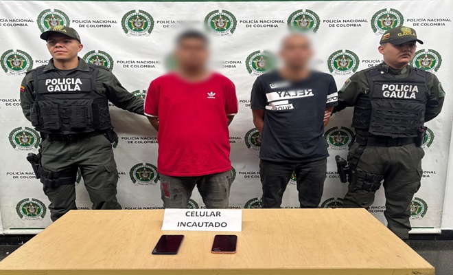 Capturamos dos personas por el delito de extorsión en el centro de Medellín