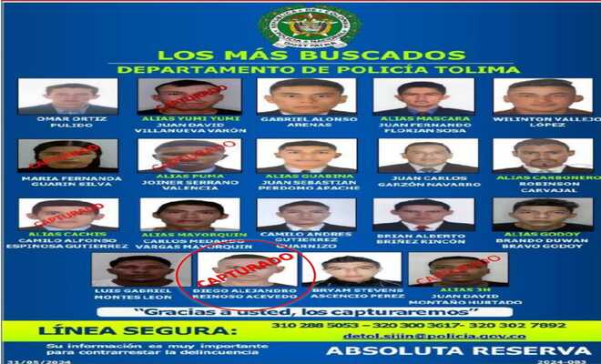 Alias Reinoso estaba en el cartel de los más buscados 