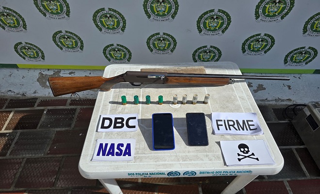 Incautación de más de 147 kilogramos de clorhidrato, 36 kilogramos de pasta de base de coca, 1 escopeta tipo Mossberg con varios cartuchos y dos teléfonos celulares. 