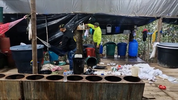 Laboratorio que era utilizado para el procesamiento de clorhidrato de cocaína