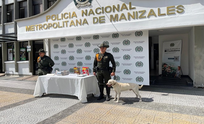 La policía en Manizales, incauta marihuana y cocaína transportada en cajas de cereales y chocolate
