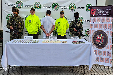 En zona rural de Chigorodó fue capturado un sujeto dedicado al tráfico de estupefacientes en menores cantidades