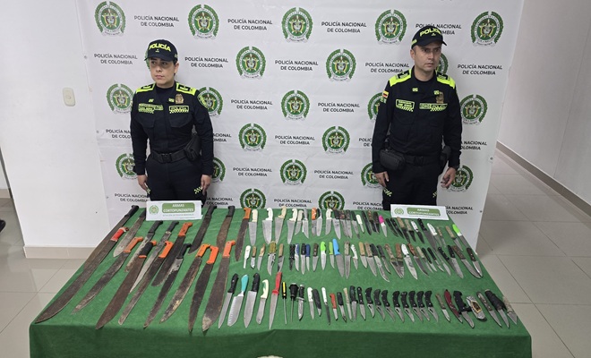 Armas blancas incautadas 