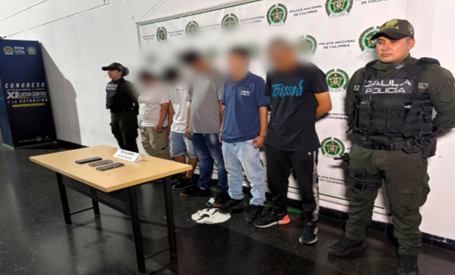 Contundente golpe contra la extorsión: cinco capturados por afectar el patrimonio económico de las personas