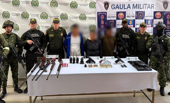 Golpe contra estructuras criminales en Ricaurte, Nariño: Capturan a tres personas y confiscan armas y drogas