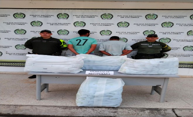 Se logro la incautación de 10 bultos de jabón en polvo, cada uno con 40 bolsas de 500 gramos.