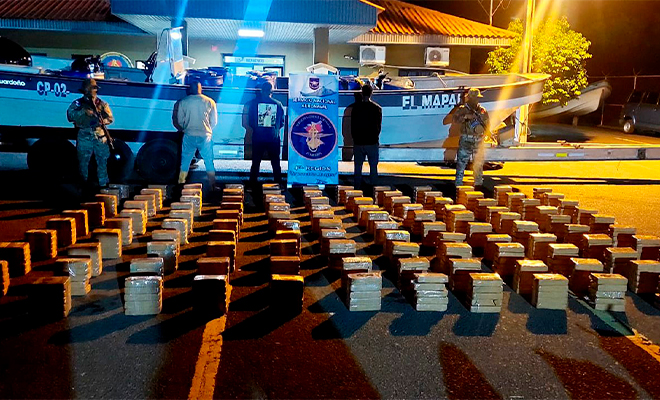 Incautación de 600 kilos cocaína