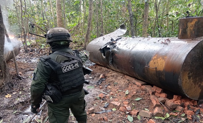 Polic&iacute;a Nacional logr&oacute; la inhabilitaci&oacute;n de una refiner&iacute;a clandestina.