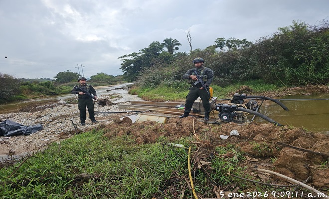 Polic&iacute;a interviene unidades de producci&oacute;n minera