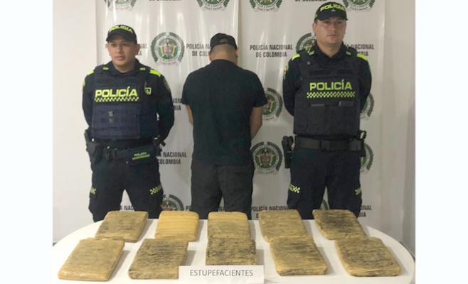 La Policía Nacional capturó en Acacías a un hombre con más de cinco mil dosis de marihuana