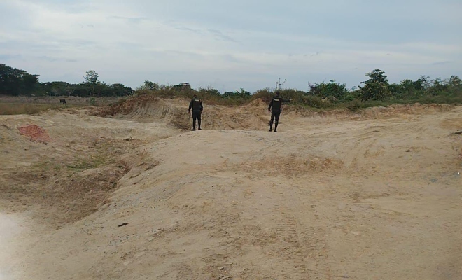 La Policía Nacional busca combatir la minería ilegal en el departamento de Bolívar.