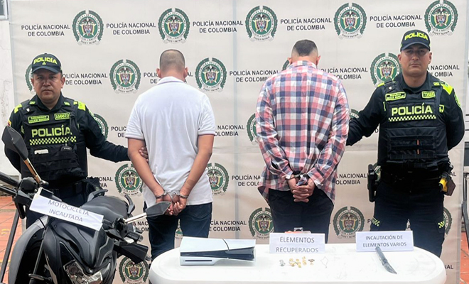 La Policía Nacional capturó en flagrancia a dos hombres por el delito de hurto y violación de habitación ajena en Acacías