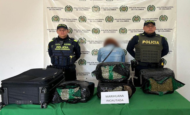 La Policía Nacional incauta una gran cantidad de marihuana.