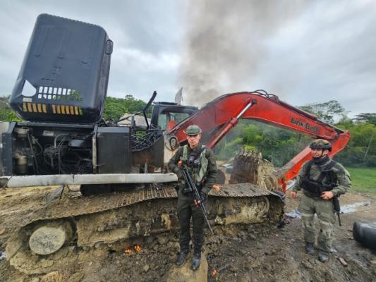 La Policía adelantó la “Operación Nevado VI” contra la minería ilegal en zona rural de Norcasia