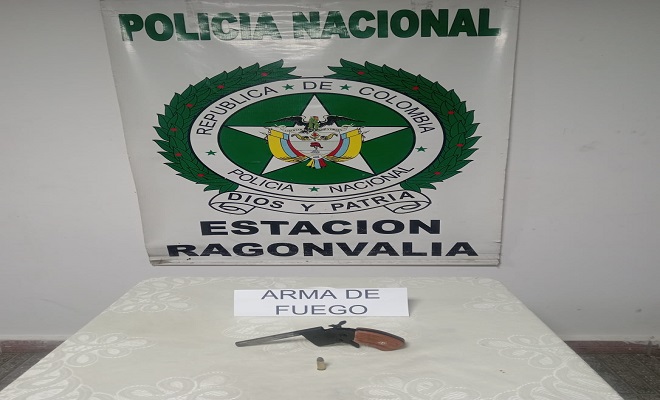 En el municipio de Ragonvalia, durante actividades de control y patrullaje preventivo, fue hallada un arma de fuego tipo trabuco