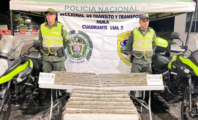 En planes de prevencion unidades de la Seccional de Transito logran la incautación de material de guerra 