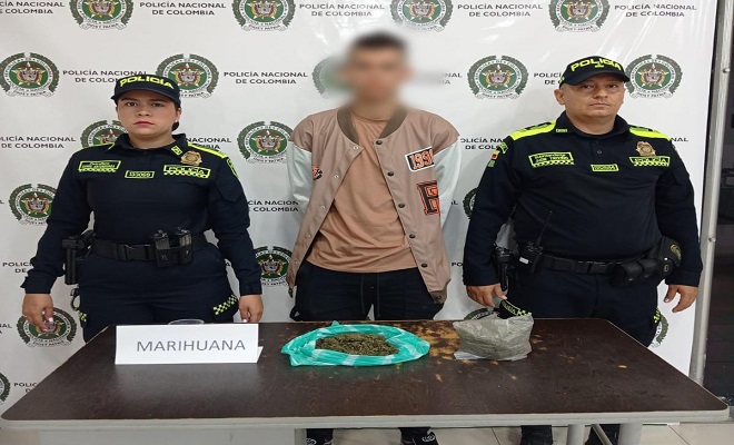 Policía Nacional captura a un hombre con estupefacientes