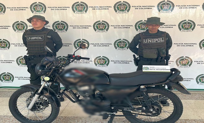 Policía Nacional, logra la recuperación de una motocicleta