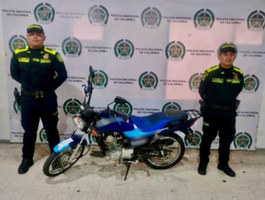 Recuperada una motocicleta hurtada en Pasto