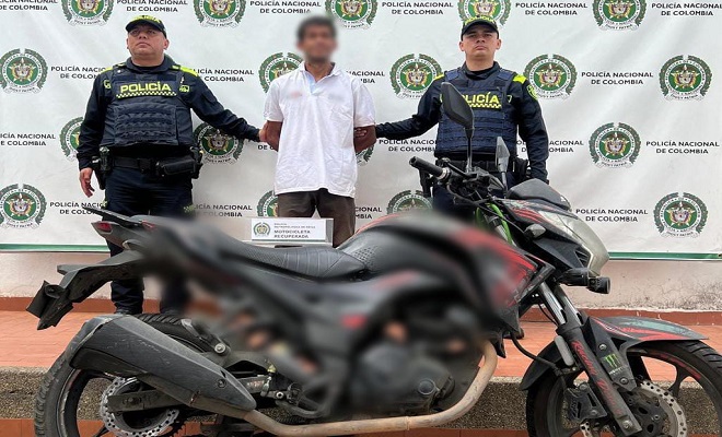 Policía Nacional captura en flagrancia a “Rubíel” por el delito de hurto.