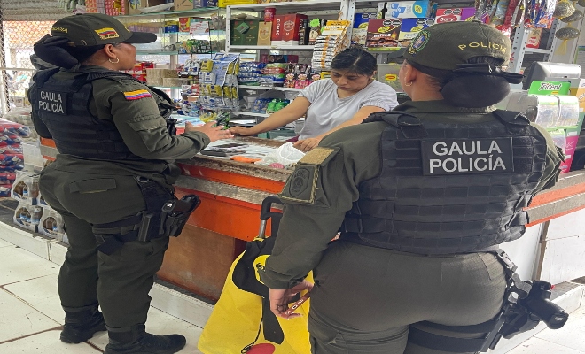 El GAULA realiza jornadas de prevención en sectores comerciales y barrios de Cartagena