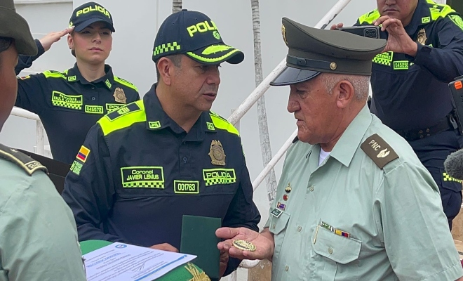 Recococimiento por parte del Comandante del Departamento de Policía Bolívar