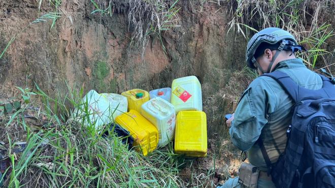 Estos explosivos serían pertenecientes a alias  "Jimmy Leal"