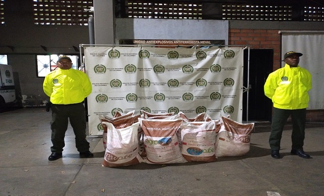 800 kilogramos de material explosivo incautado