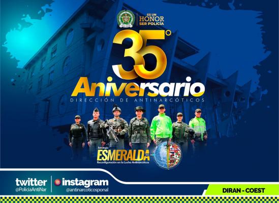 Trigésimo quinto aniversario de la dirección de antinarcóticos